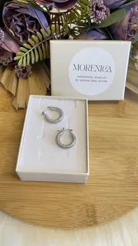 עגילי חישוק ספיר